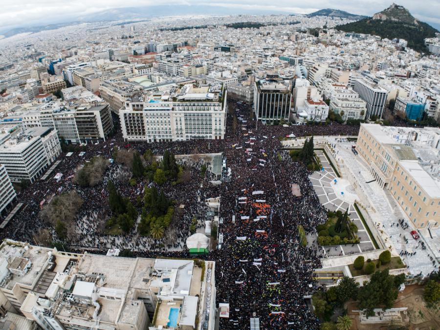 Πλάνα από drone από το Σύνταγμα