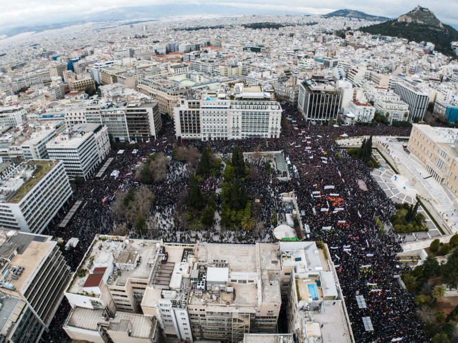 Πλάνα από drone από το Σύνταγμα
