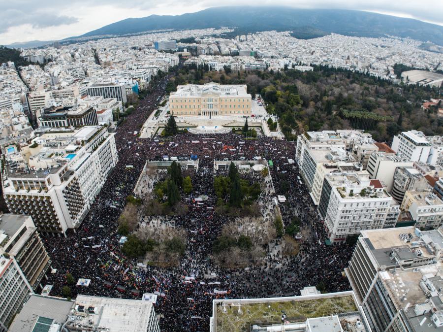 Πλάνα από drone από το Σύνταγμα