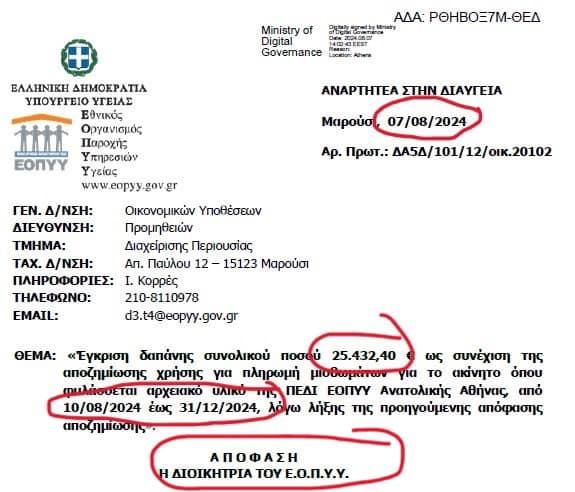 Τμήμα Διαφάνειας ΕΟΠΥΥ