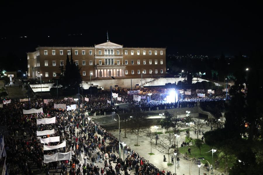 Συγκέντρωση στο Σύνταγμα για τα Τέμπη
