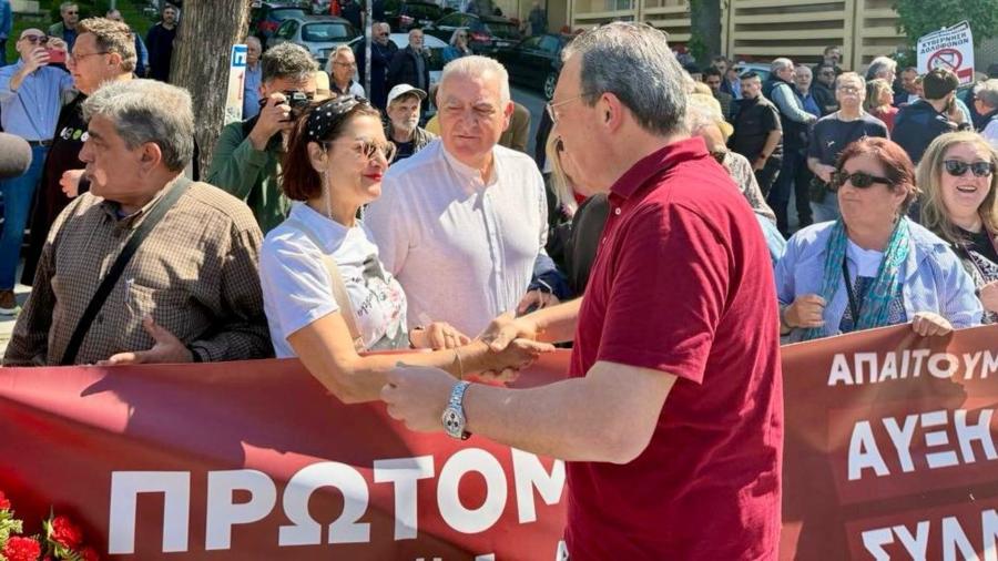 Ο Σωκράτης Φάμελλος στη Θεσσαλονίκη για την Εργατική Πρωτομαγιά