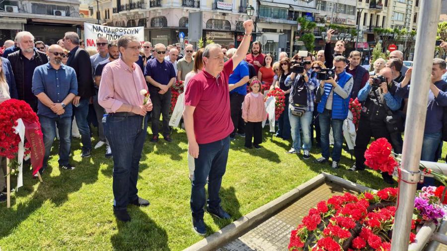 Ο Σωκράτης Φάμελλος στη Θεσσαλονίκη για την Εργατική Πρωτομαγιά