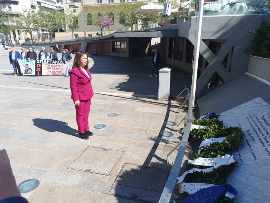 Η Καλλιόπη Βέττα στον εορτασμό της Εργατικής Πρωτομαγιάς στην Κοζάνη