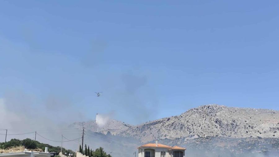 Φωτιά στην περιοχή Κοφινάς της Χίου