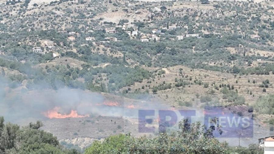 Φωτιά στην περιοχή Κοφινάς της Χίου