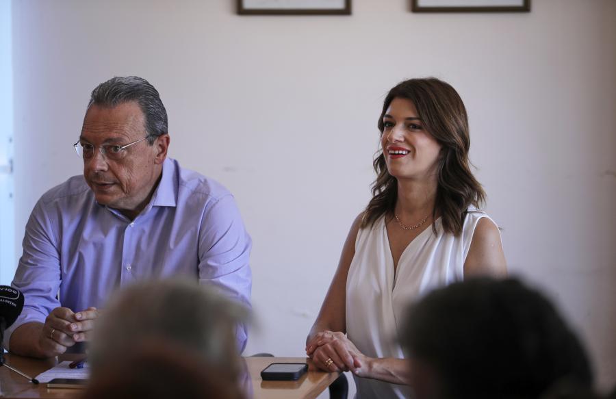 Ο Σωκράτης Φάμελλος και η Κατερίνα Νοτοπούλου