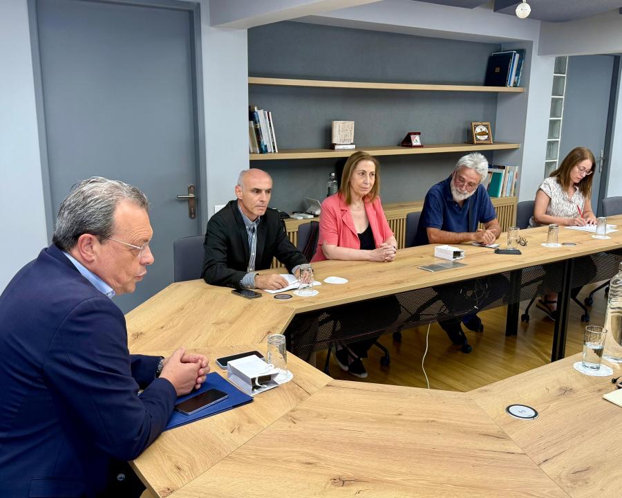 Συνάντηση του προέδρου του ΣΥΡΙΖΑ-ΠΣ, Σωκράτη Φάμελλου με εκπροσώπους της Ανωτάτης Γενικής Συνομοσπονδίας Συνταξιούχων Ελλάδος