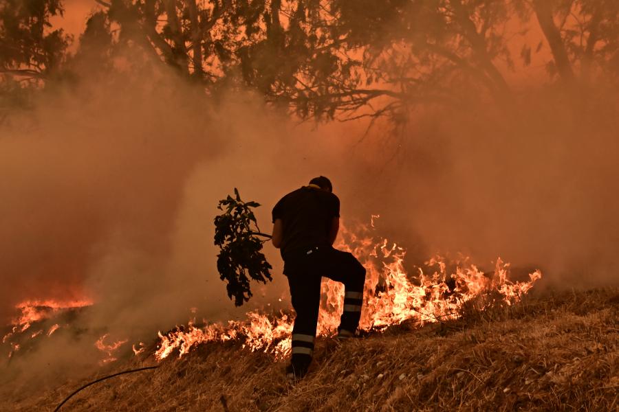 Πυρκαγιά στον Αγιο Στέφανο