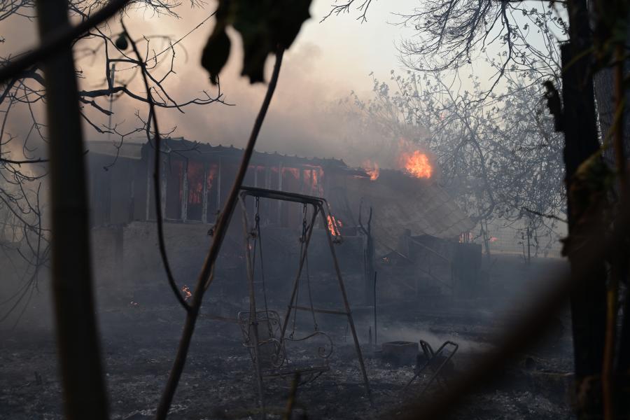 ΠΥΡΚΑΓΙΑ ΣΤΟΝ ΑΓΙΟ ΣΤΕΦΑΝΟ ΣΤΗ ΠΕΡΙΟΧΗ ΔΡΟΣΟΠΗΓΗ ΣΤΙΣ ΑΦΙΔΝΕΣ 