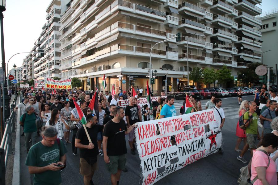 Συγκέντρωση αλληλεγγύης για την Παλαιστίνη στην Θεσσαλονίκη