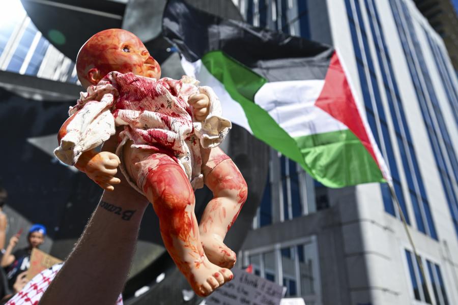 Τεράστια φιλοπαλαιστινιακή διαδήλωση στις Βρυξέλλες
