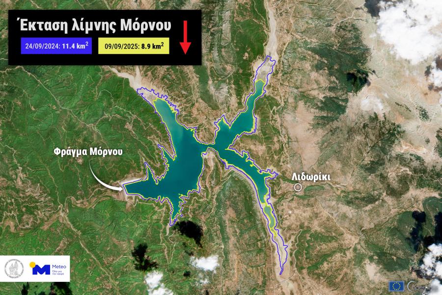 meteo λίμνη Μόρνου