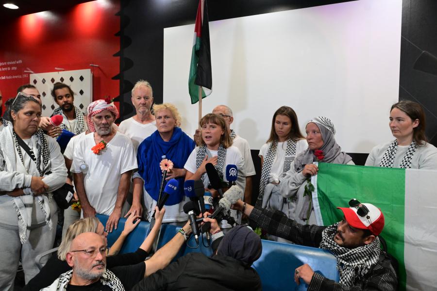 Υποδοχή ελληνικής αποστολής του Global Sumud Flotilla