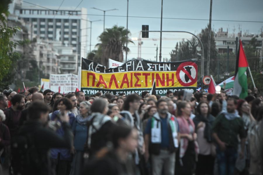 Πορεία για την Παλαιστίνη μετά την επίθεση του Ισραήλ στον Global Sumud Flotilla