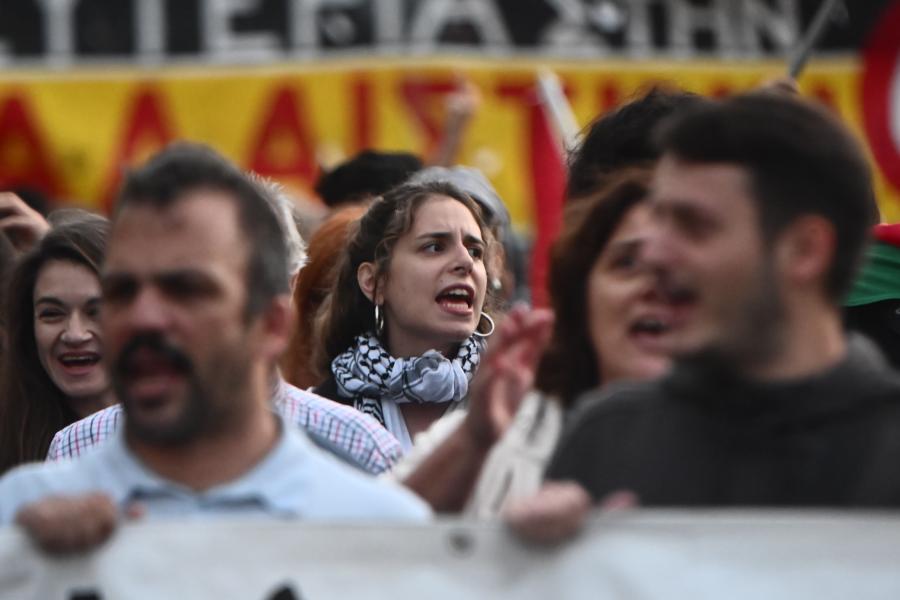 Πορεία για την Παλαιστίνη μετά την επίθεση του Ισραήλ στον Global Sumud Flotilla