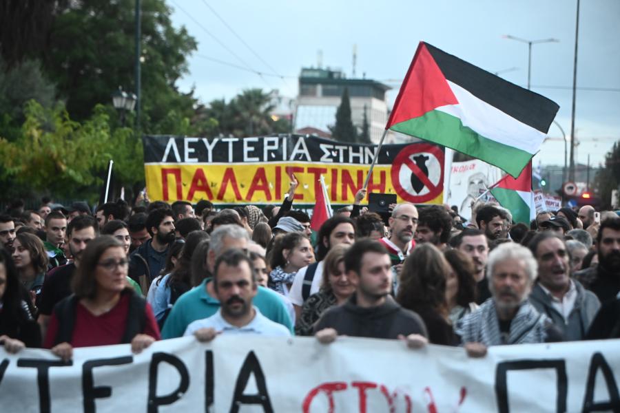 Πορεία για την Παλαιστίνη μετά την επίθεση του Ισραήλ στον Global Sumud Flotilla