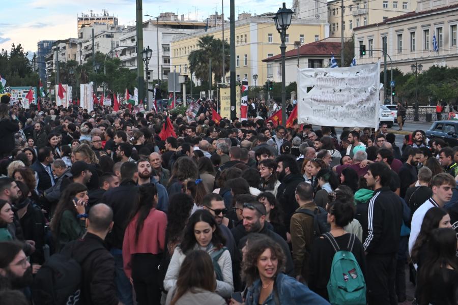 Πορεία για την Παλαιστίνη μετά την επίθεση του Ισραήλ στον Global Sumud Flotilla