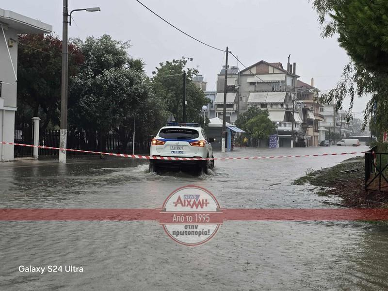 Πλημμύρες σε Μεσολόγγι και Αιτωλικό