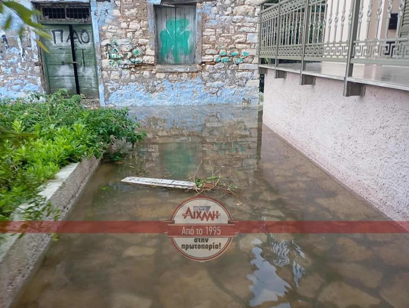 Πλημμύρες σε Μεσολόγγι και Αιτωλικό