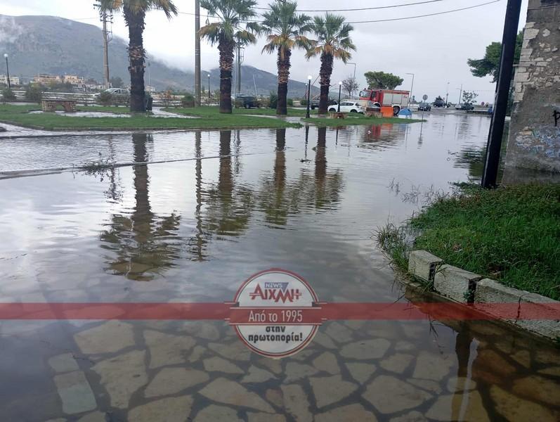 Πλημμύρες σε Μεσολόγγι και Αιτωλικό