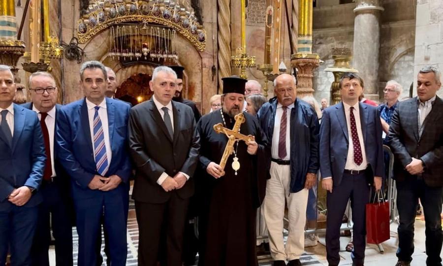 Στην επίσκεψη της αντιπροσωπείας της Διακοινοβουλευτικής Συνέλευσης Ορθοδοξίας στο Πατριαρχείο Ιεροσολύμων