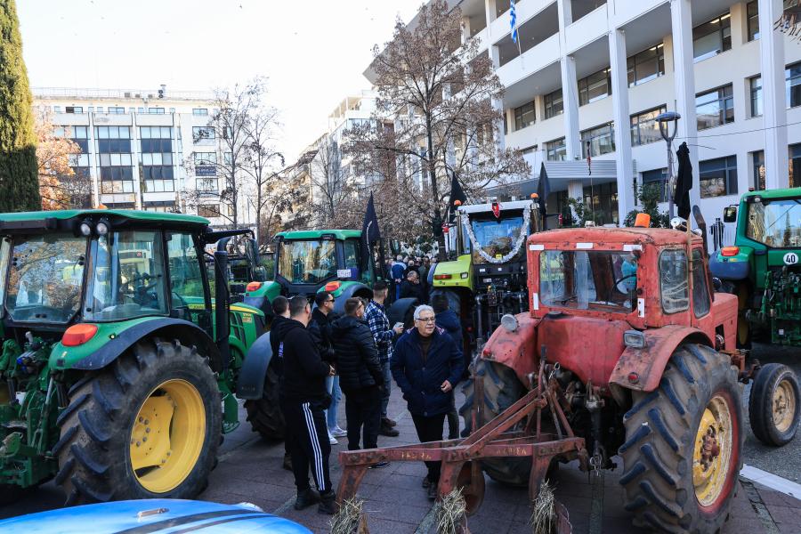 Συγκέντρωση στην Λάρισα για τους δύο συλληφθέντες αγρότες