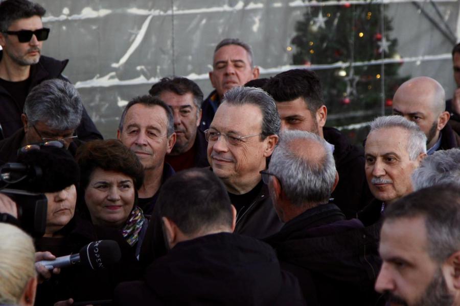Επίσκεψη του προέδρου του ΣΥΡΙΖΑ-ΠΣ, Σωκράτη Φάμελλου στο αγροτικό μπλόκο στον Ε65
