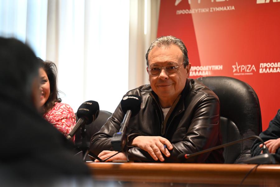 Συνάντηση του προέδρου του ΣΥΡΙΖΑ-ΠΣ, Σωκράτη Φάμελλου με αγρότες, κτηνοτρόφους και οστρακοκαλλιεργητές στη Χαλάστρα