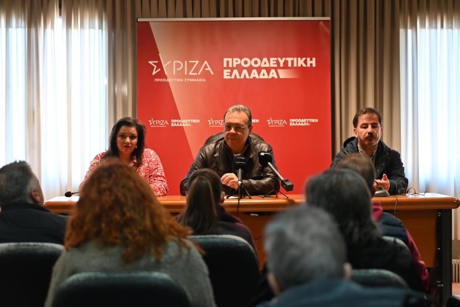 Συνάντηση του προέδρου του ΣΥΡΙΖΑ-ΠΣ, Σωκράτη Φάμελλου με αγρότες, κτηνοτρόφους και οστρακοκαλλιεργητές στη Χαλάστρα