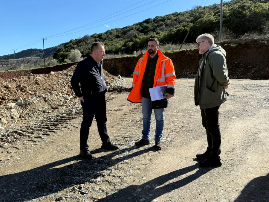 Ο Βασίλης Κόκκαλης στο έργο κατασκευής φράγματος και ταμιευτήρα στον Αγιόκαμπο Λάρισας
