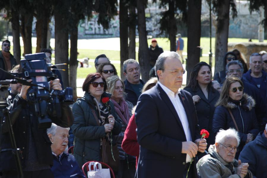 Ο Σωκράτης Φάμελλος στο Σκοπευτήριο της Καισαριανής