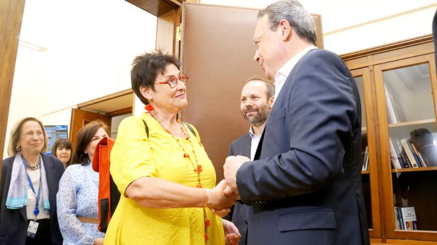 Συνάντηση του προέδρου του ΣΥΡΙΖΑ-ΠΣ, Σωκράτη Φάμελλου με την πρόεδρο της Κοινοβουλευτικής Συνέλευσης του Συμβουλίου της Ευρώπης, Πέτρα Μπάιρ
