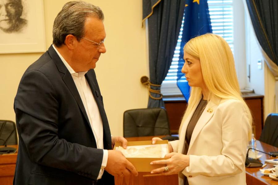 Συνάντηση του προέδρου του ΣΥΡΙΖΑ-ΠΣ, Σωκράτη Φάμελλου με την πρόεδρο της Βουλής των Αντιπροσώπων της Κύπρου, Αννίτα Δημητρίου