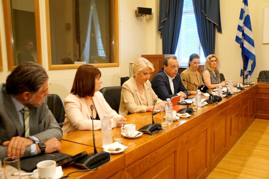 Συνάντηση του προέδρου του ΣΥΡΙΖΑ-ΠΣ, Σωκράτη Φάμελλου με την πρόεδρο της Βουλής των Αντιπροσώπων της Κύπρου, Αννίτα Δημητρίου