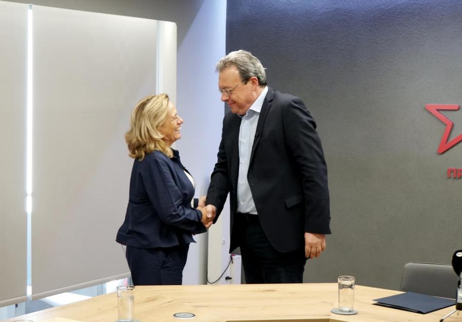 Συνάντηση του προέδρου του ΣΥΡΙΖΑ-ΠΣ, Σωκράτη Φάμελλου με την πρόεδρο και εκπροσώπους της ΕΚΠΟΙΖΩ