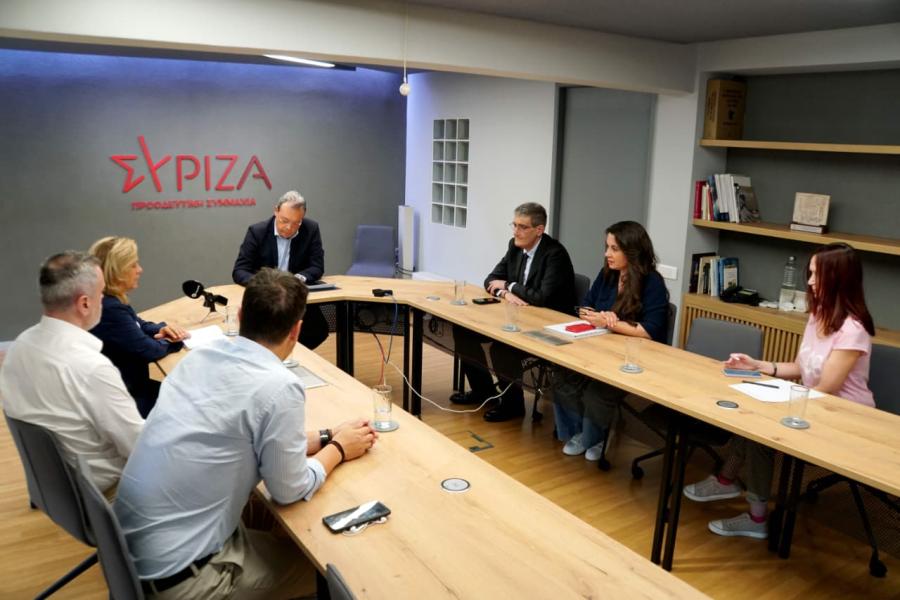 Συνάντηση του προέδρου του ΣΥΡΙΖΑ-ΠΣ, Σωκράτη Φάμελλου με την πρόεδρο και εκπροσώπους της ΕΚΠΟΙΖΩ