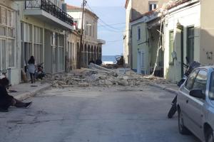 Καταστροφές μετά τον σεισμό στη Σάμο