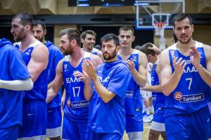 Οι παίκτες της Εθνικής Ελλάδος πανηγυρίζουν