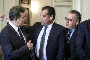 Ο Άδωνις Γεωργιάδης και ο Μιχάλης Χρυσοχοΐδης