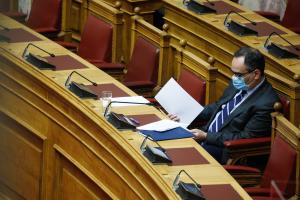 Ο Γιώργος Κοντοζαμάνης στη Βουλή