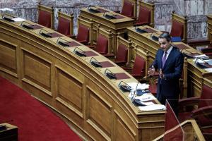 Ο Κυριάκος Μητσοτάκης στη Βουλή