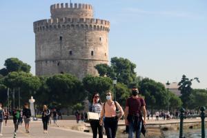ΘΕΣΣΑΛΟΝΙΚΗ ΛΕΥΚΟΣ ΠΥΡΓΟΣ ΜΑΣΚΕΣ ΠΕΖΟΙ
