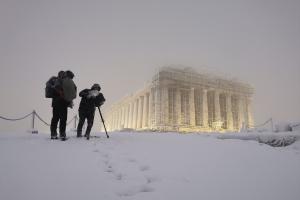Χιόνια στην Ακρόπολη