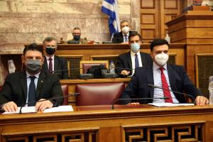 Βασίλης Κικίλιας, Νίκος Χαρδαλιάς, Σωτήρης Τσιόδρας και Παναγιώτης Αρκουμανέας