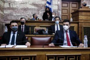 Βασίλης Κικίλιας, Νίκος Χαρδαλιάς, Σωτήρης Τσιόδρας και Παναγιώτης Αρκουμανέας