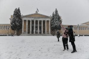 χιόνι Αθήνα Ζάππειο