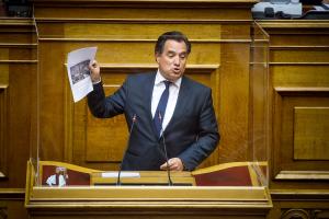 Ο Άδωνις Γεωργιάδης στη Βουλή