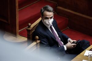 Ο Κυριάκος Μητσοτάκης στη Βουλή
