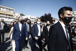 Ο Κυριάκος Μητσοτάκης στη Καλαμαριά